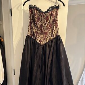 Gunne Sax Vintage Black Lace Dress